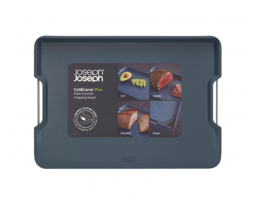 Дошка обробна двостороння Joseph Joseph Cut&Carve Plus Large Blue 60209