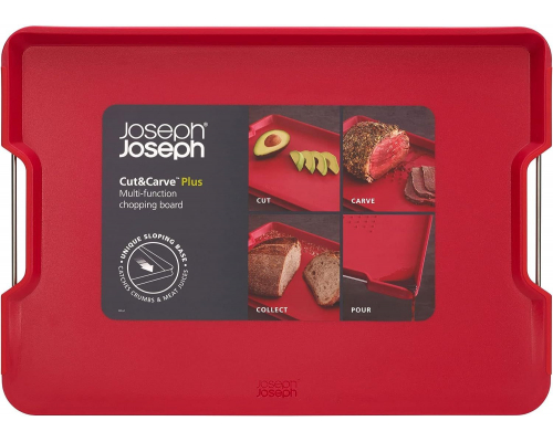 Дошка обробна двостороння Joseph Joseph Cut&Carve Plus Large Red 60207