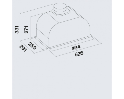 Витяжка Falmec Gruppo Incasso Plus 50 St. Steel