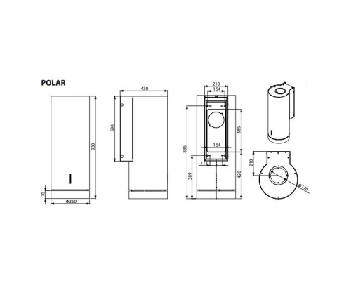 Витяжка Falmec Polar Black