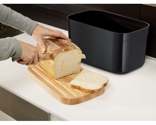 Хлібниця з бамбуковою кришкою Joseph Joseph Bread Bin Black 81103