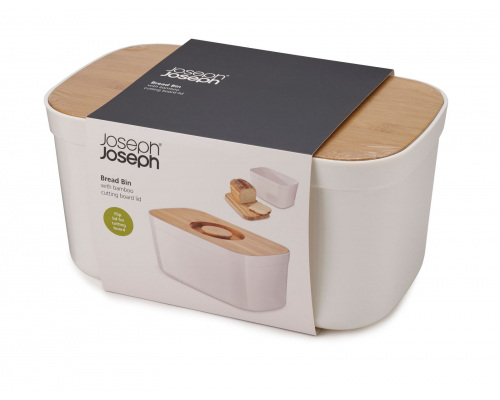 Хлібниця з бамбуковою кришкою Joseph Joseph Bread Bin White 81097