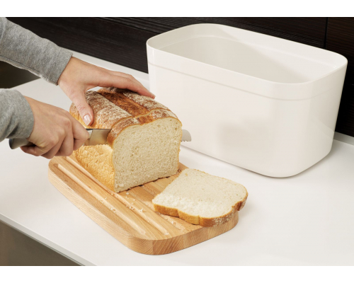 Хлібниця з бамбуковою кришкою Joseph Joseph Bread Bin White 81097