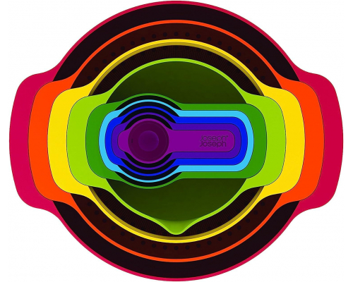 Набір кухонних мисок 9 шт. Joseph Joseph Nest Plus 9 Red 40080