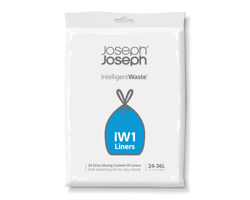 Пакети для сміття 20 шт. на 24-36 л. Joseph Joseph IW1 Grey 30006