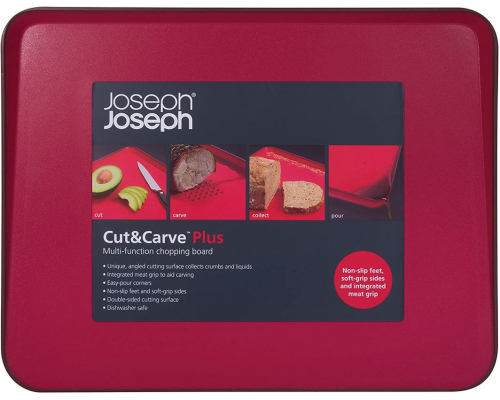 Дошка обробна двостороння Joseph Joseph Cut&Carve Plus Red 60004