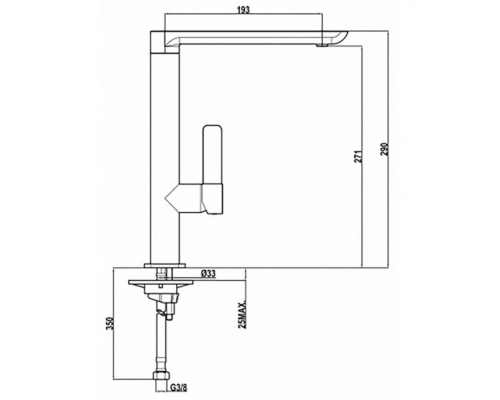 Змішувач кухоний Teka FO 915  62915020NC